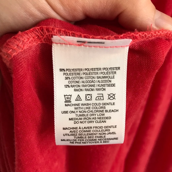 FREE PEOPLE BEACH Red Short Sleeve Burnout Tee - Picture 5 of 5